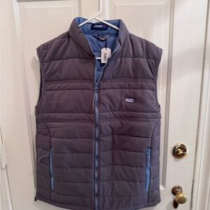 johnnie-O Blue and Gray Quilted Vest